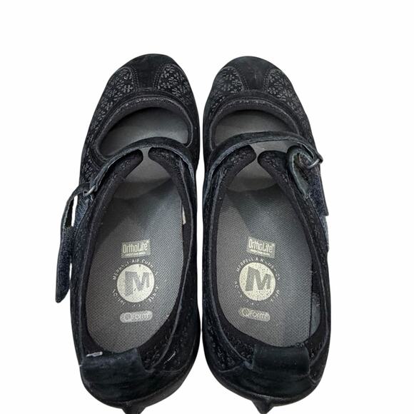 Merrell Circuit Mary Jane Shoes Womens 7.5 Black Suede Ortholite Sporty Comfort - Picture 9 of 13